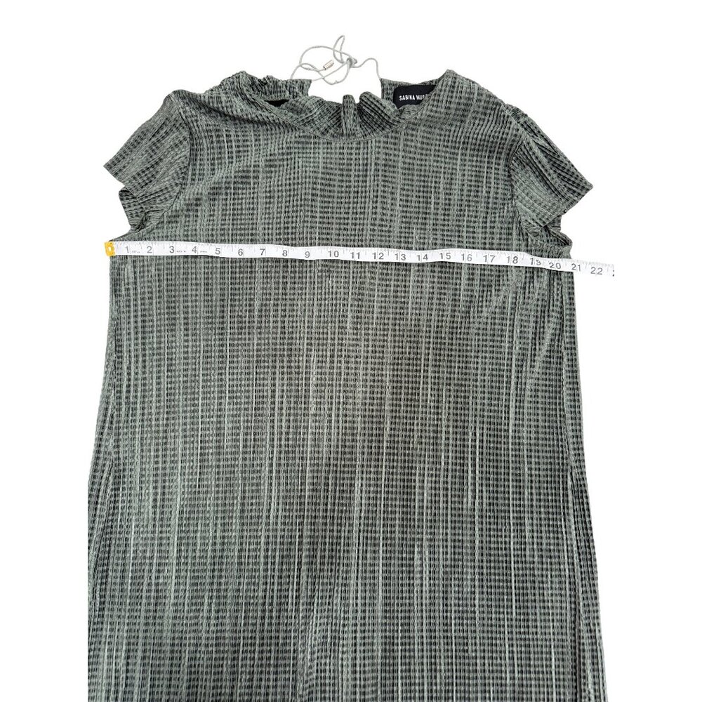 Sabina Musayev Anthropologie Womens XS Maxi Dress Moss Green Textured Crinkle - Picture 5 of 6